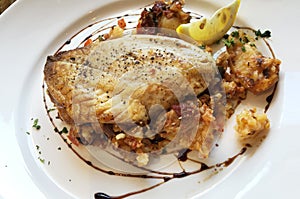 Grilled fish fillet
