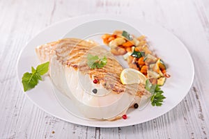 Grilled fish fillet