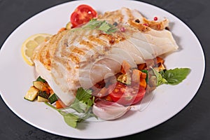 Grilled fish fillet