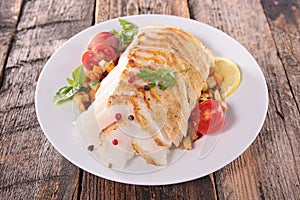 Grilled fish fillet