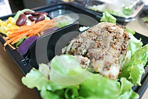 Grilled fish , fish steak or striped catfish steak