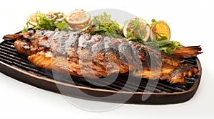 Grilled Fish With Lemon And Carrots - Ornate Style photo