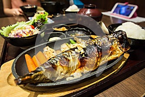 Grilled fish, saba shioyaki