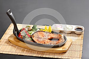 Grilled Fish Steak, Rice Set Japanese food