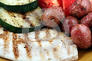 Grilled Fish and Vegetables