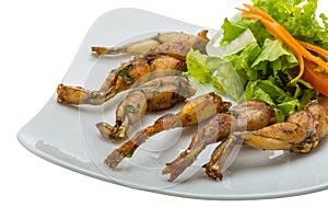 Grilled frog legs