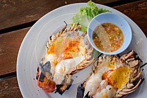 Grilled Giant River Prawn with spicy sauce