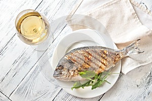 Grilled gilt-head bream