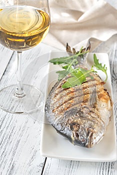 Grilled gilt-head bream