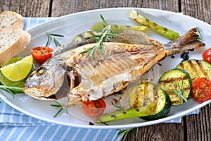 Grilled gilthead photo