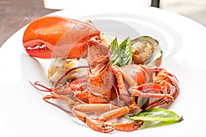 Grilled Halved Lobster Tails