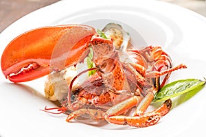 Grilled Halved Lobster Tails