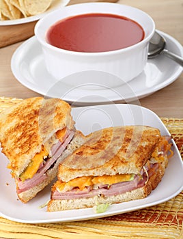 Grilled Ham and Cheese Sandwich