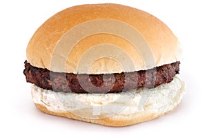 Grilled Hamburger on a Bun photo