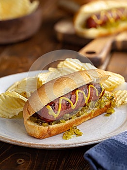 Grilled Hot Dog on a Bun