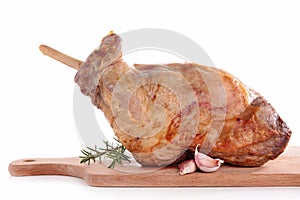 Grilled lamb leg