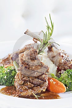 Grilled lamb steak