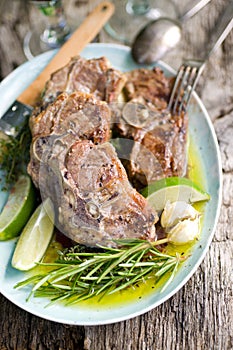 Grilled lamb steak