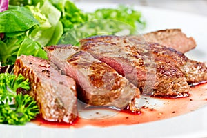 Grilled lamb steak