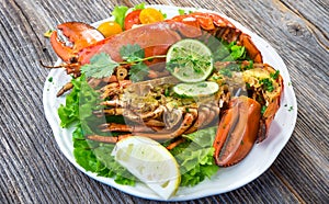 Grilled lobster