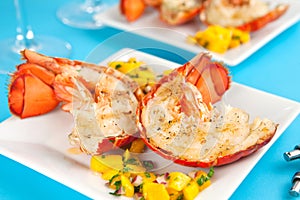 Grilled lobster tails