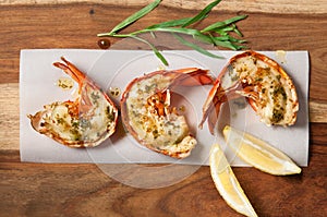 Grilled lobster tails