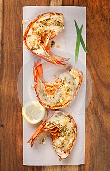 Grilled lobster tails