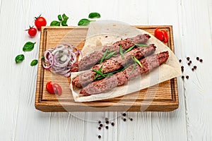 Grilled Lula kebab with spices