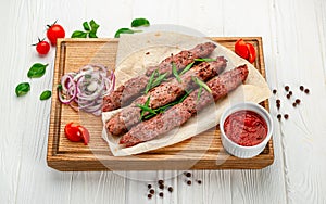 Grilled Lula kebab with spices