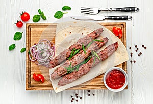 Grilled Lula kebab with spices