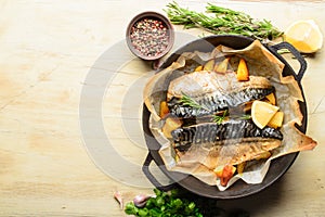 Grilled mackerel