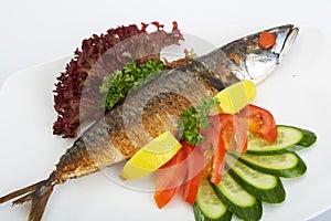 Grilled mackerel fish