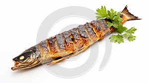 Grilled Mackerel: Super Detailed High Quality Hd Cooked Fish