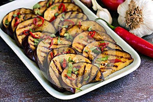 Grilled Marinated Eggplant slices