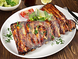 Grilled Marinated Pork Spareribs