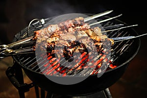 Grilled meat on barbeque