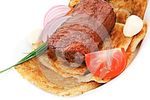 Grilled meat : beef ( pork )