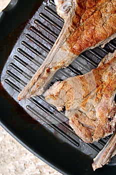 Grilled meat chops