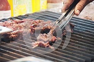 Grilled meat at the fair