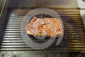 Grilled meat. Juicy steak from beef.