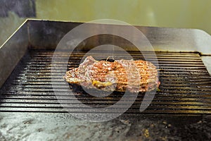 Grilled meat. Juicy steak from beef - soft focuse