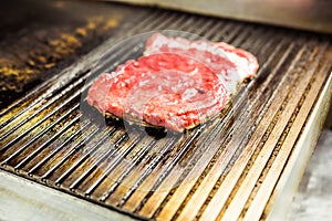 Grilled meat. Juicy steak from beef - soft focuse