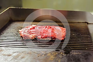 Grilled meat. Juicy steak from beef - soft focuse