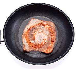 Grilled meat loaf in a skillet