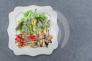 Grilled mix vegetables salad