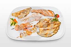 Grilled mixed fish