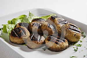 Grilled mushrooms