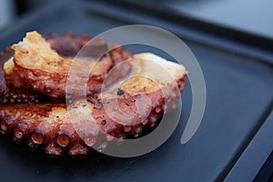 Grilled octopus, octopus, sun dried octopus, tentacles, charcoal grilled, seafood, Greek food, traditional, sea food