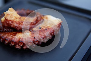 Grilled octopus, octopus, sun dried octopus, tentacles, charcoal grilled, seafood, Greek food, traditional, sea food