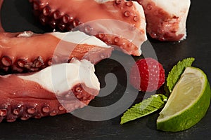 Grilled octopus, octopus, sun dried octopus, tentacles, charcoal grilled, seafood, Greek food, traditional, sea food